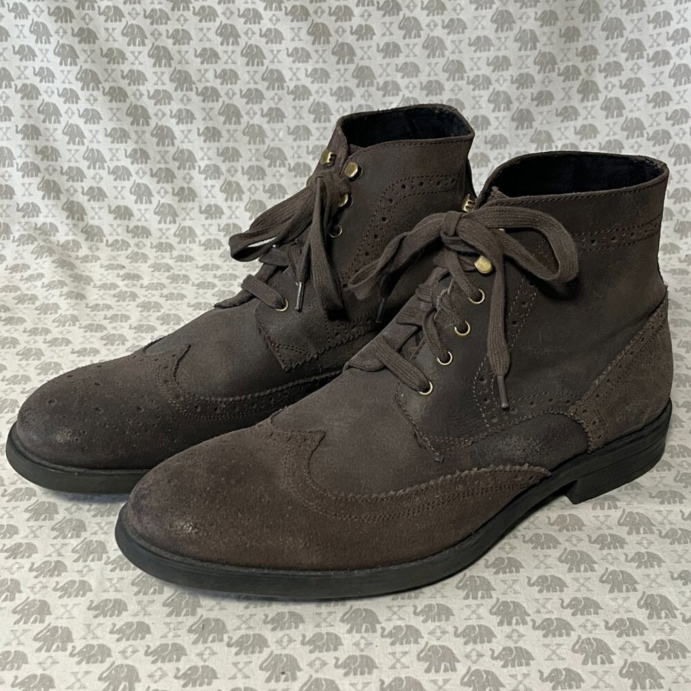 Andrew Marc New York Suede Wingtip Boots